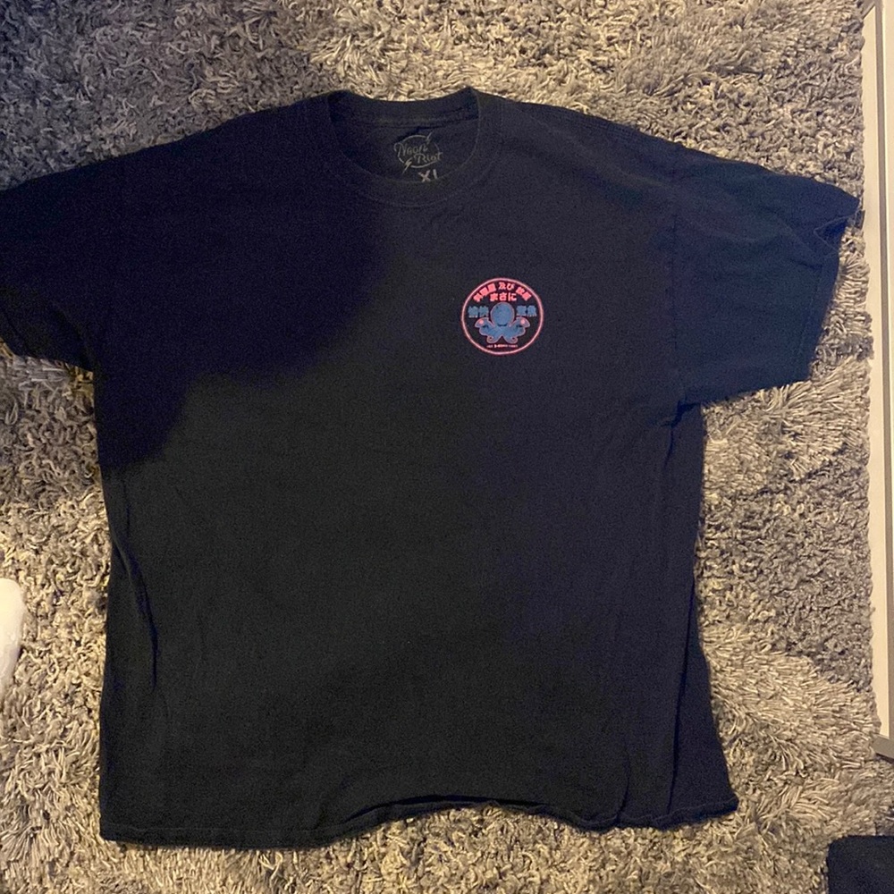 Neon riot octopus shirt